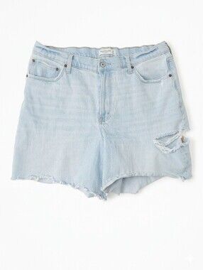 Abercrombie & Fitch Light Blue Distressed Denim Cutoff Shorts 33/16